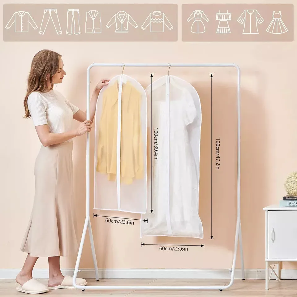 10-Pack Clothes Protector Bags – Large Hanging Suit Covers for Dresses, Jackets, and Coats Dust Protection
