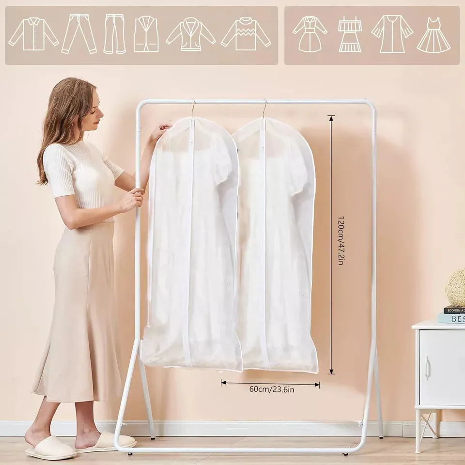 10-Pack Clothes Protector Bags – Large Hanging Suit Covers for Dresses, Jackets, and Coats Dust Protection