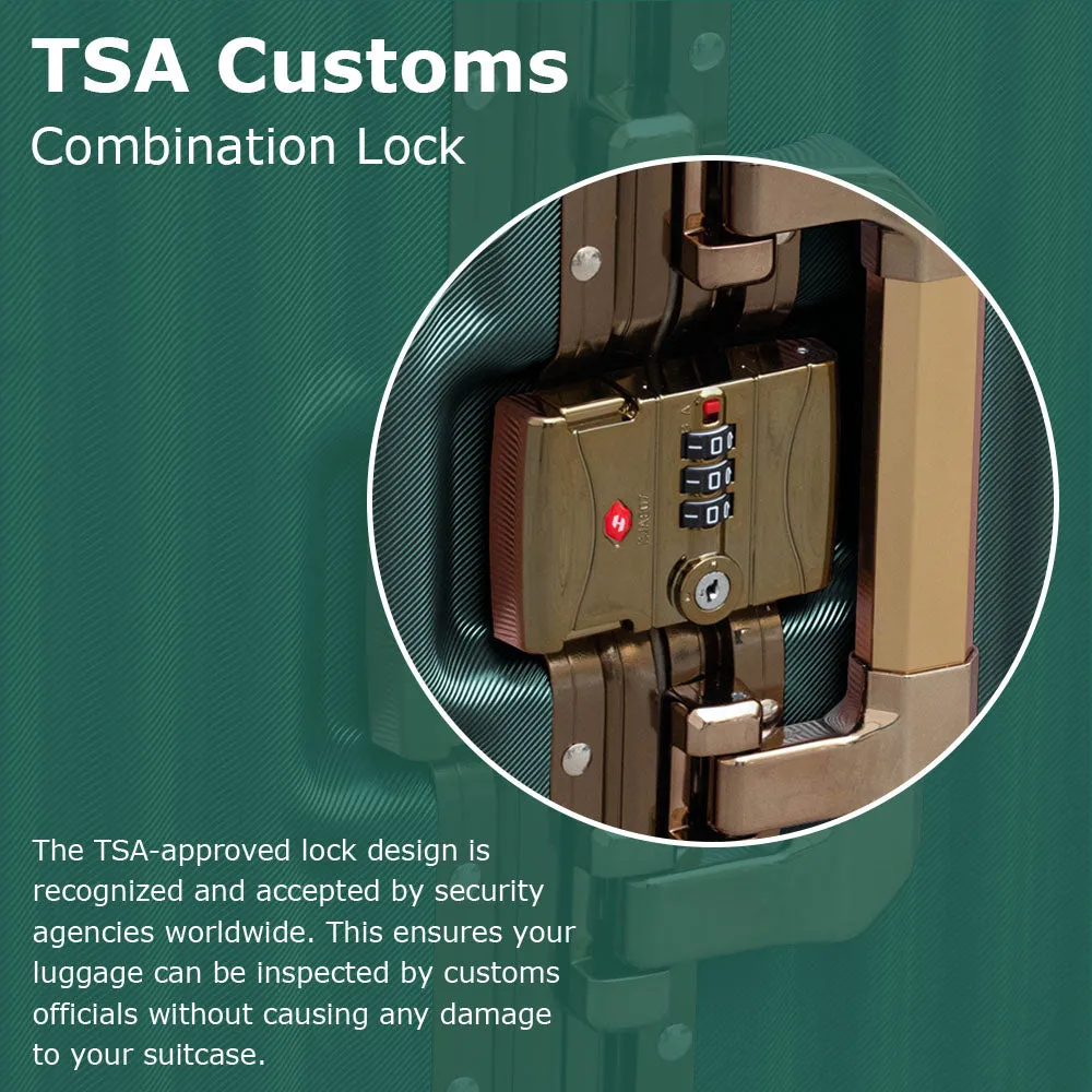 24" Aluminum Framed Luggage with Corner Guards | TSA-Approved, Durable & Stylish Travel Companion