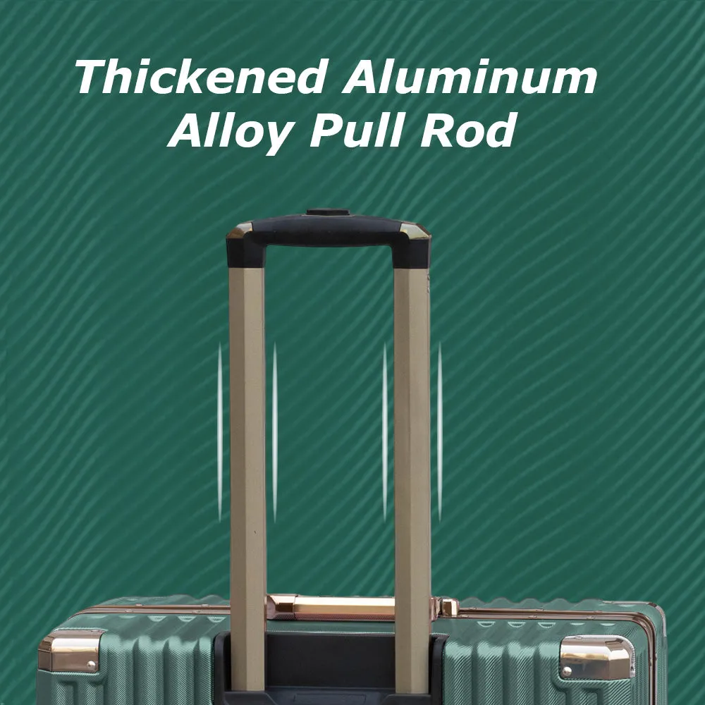 24" Aluminum Framed Luggage with Corner Guards | TSA-Approved, Durable & Stylish Travel Companion