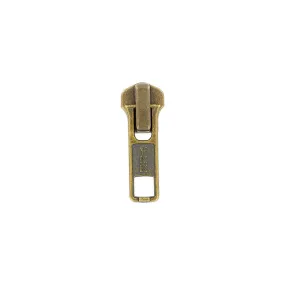 #5 Antique Brass, Metal, YKK Auto Lock Zipper Slider, Zinc Alloy, #5M-5-ANTB