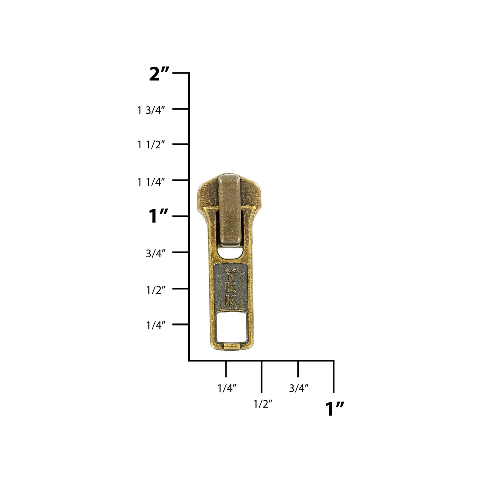 #5 Antique Brass, Metal, YKK Auto Lock Zipper Slider, Zinc Alloy, #5M-5-ANTB
