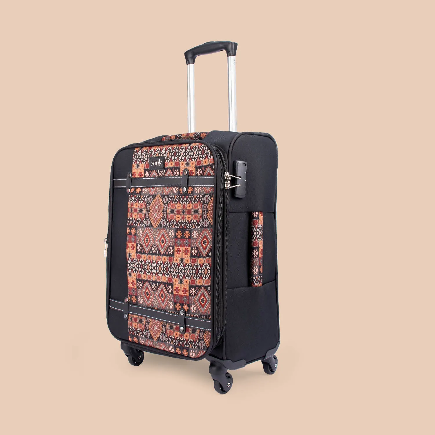 Banaras Elegance Saira Trolley Bag - Black (Cabin)