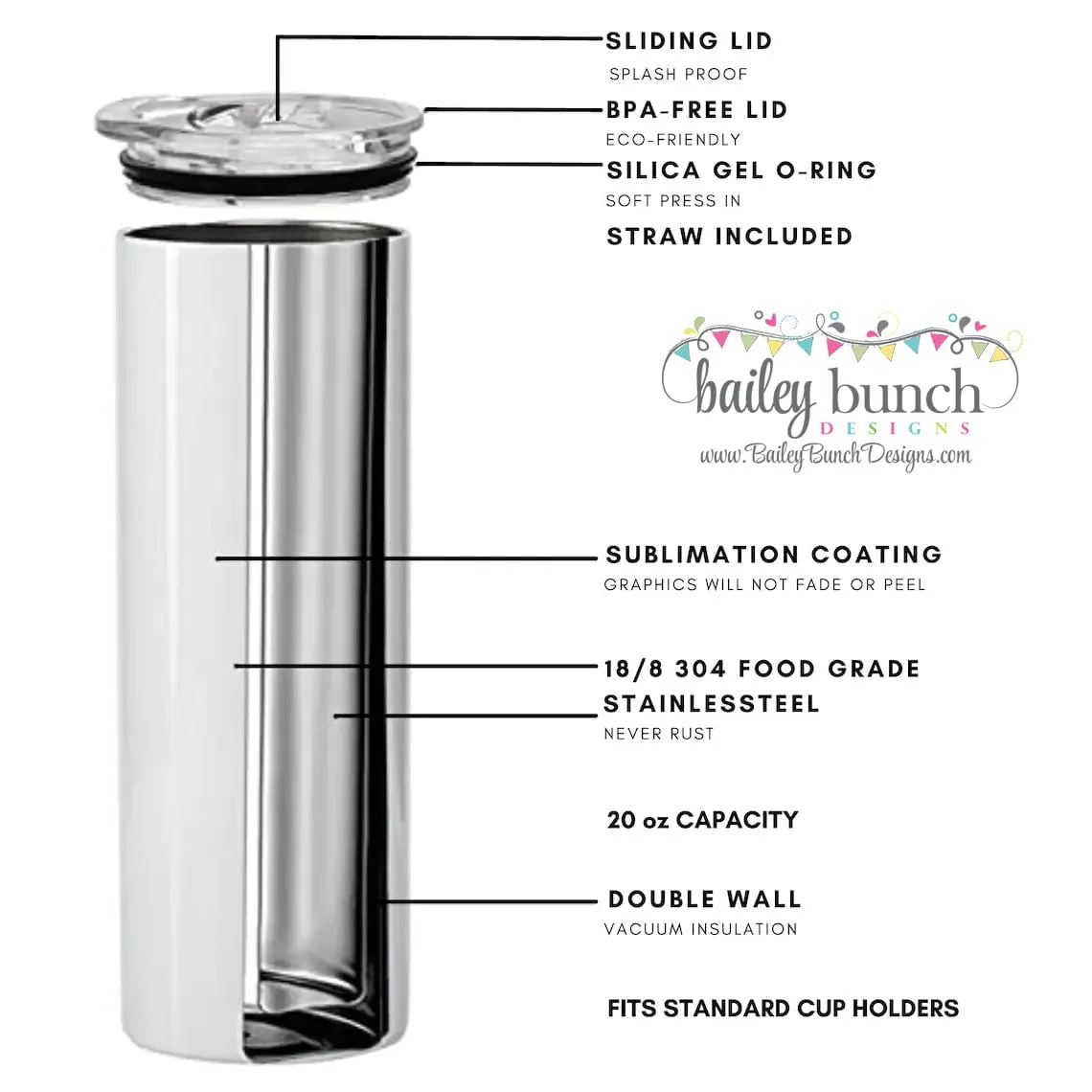 BH Eagles Senior GEO Shimmer Glitter Tumbler TUMSENGEO0520