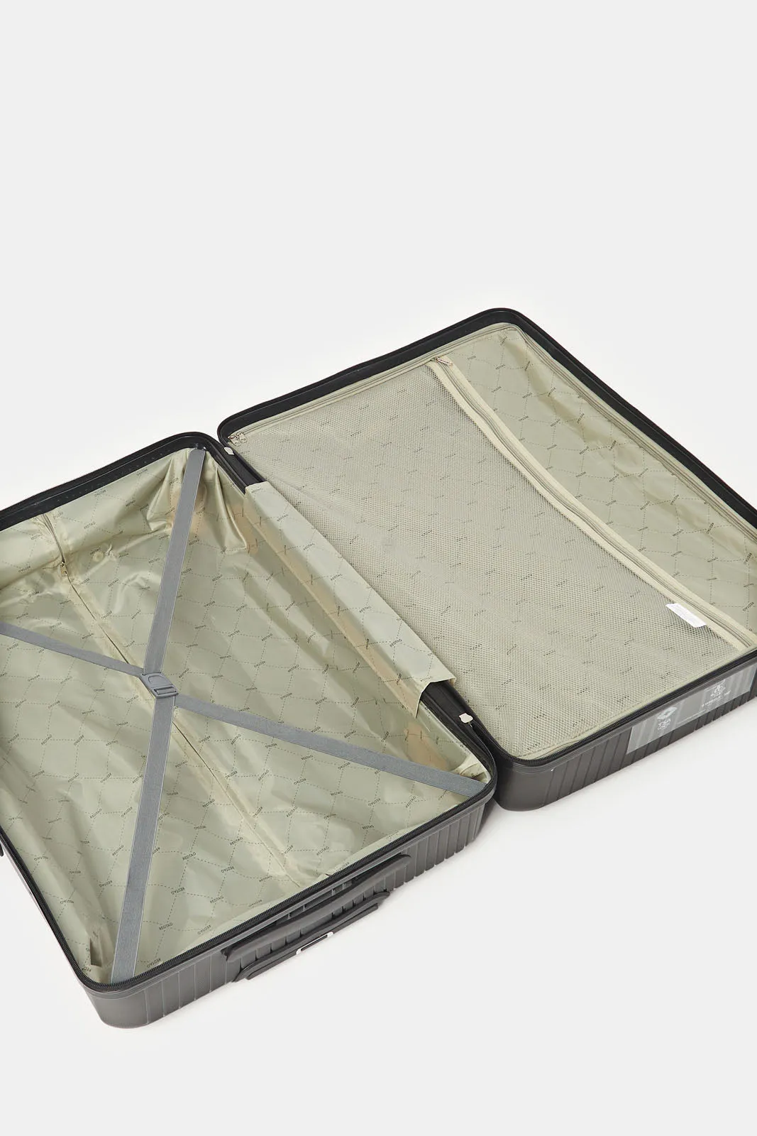 Black Textured Trolley Luggage (20 Inch)