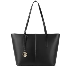 BOSTANTEN Women Handbag Genuine Leather Tote Shoulder Purses Black