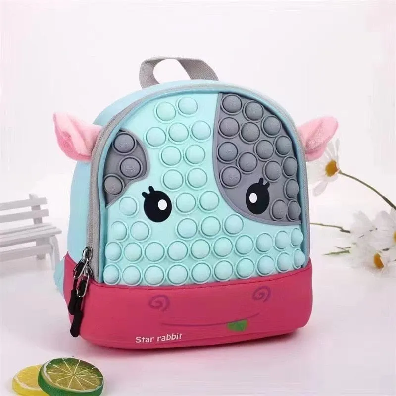 Cartoon Animal Pop It Backpack