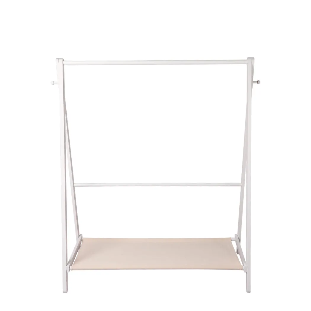 Clothes Rack Wooden Garment Hanging Stand Closet Storage Organiser Shelf