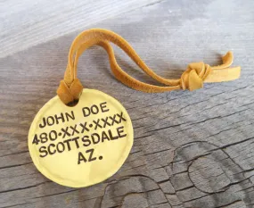 Custom Stamped Metal Luggage Tag - Gift for the World Traveler
