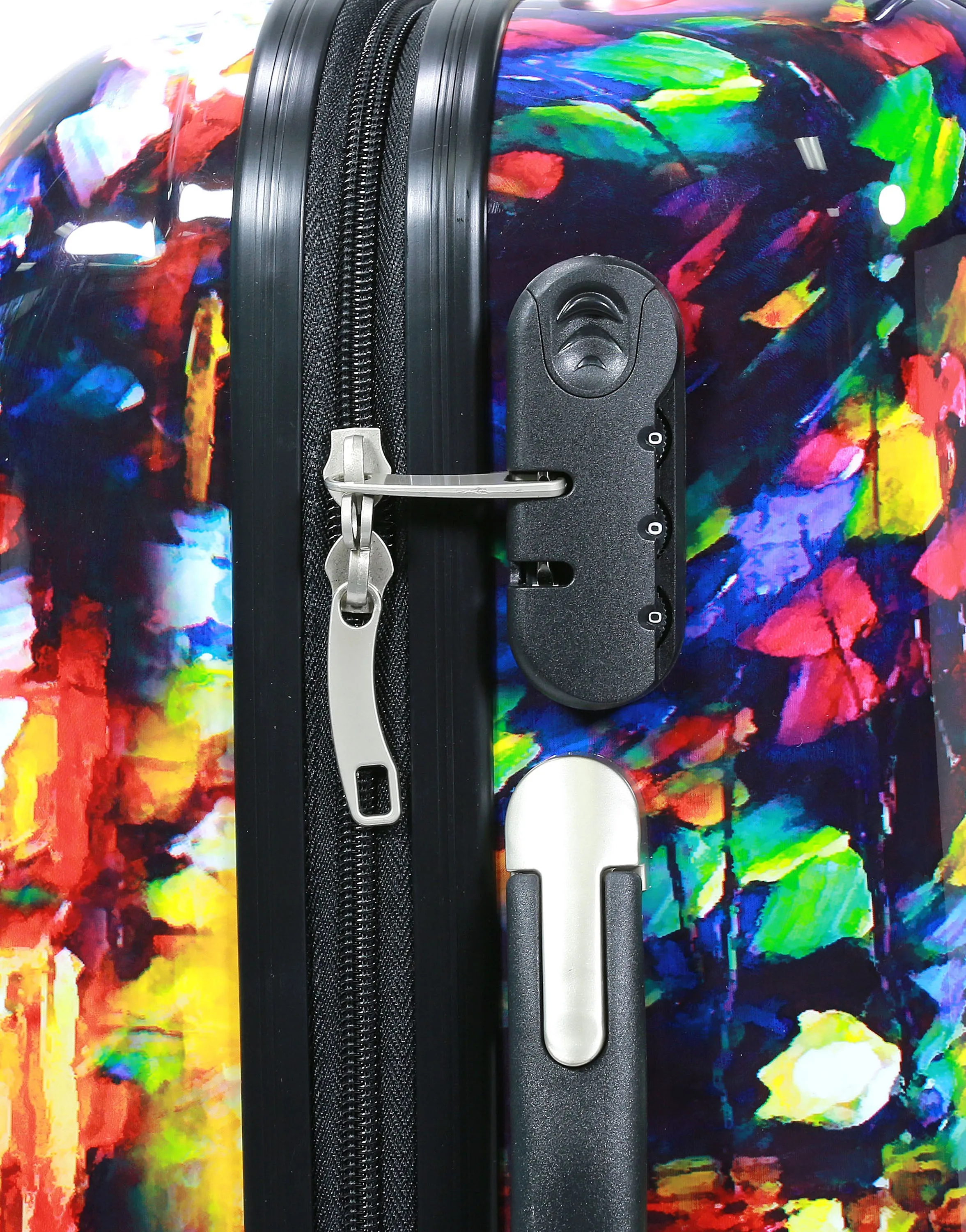 Dejuno Parisian Nights 3 Piece Hardside Spinner Upright Luggage Set