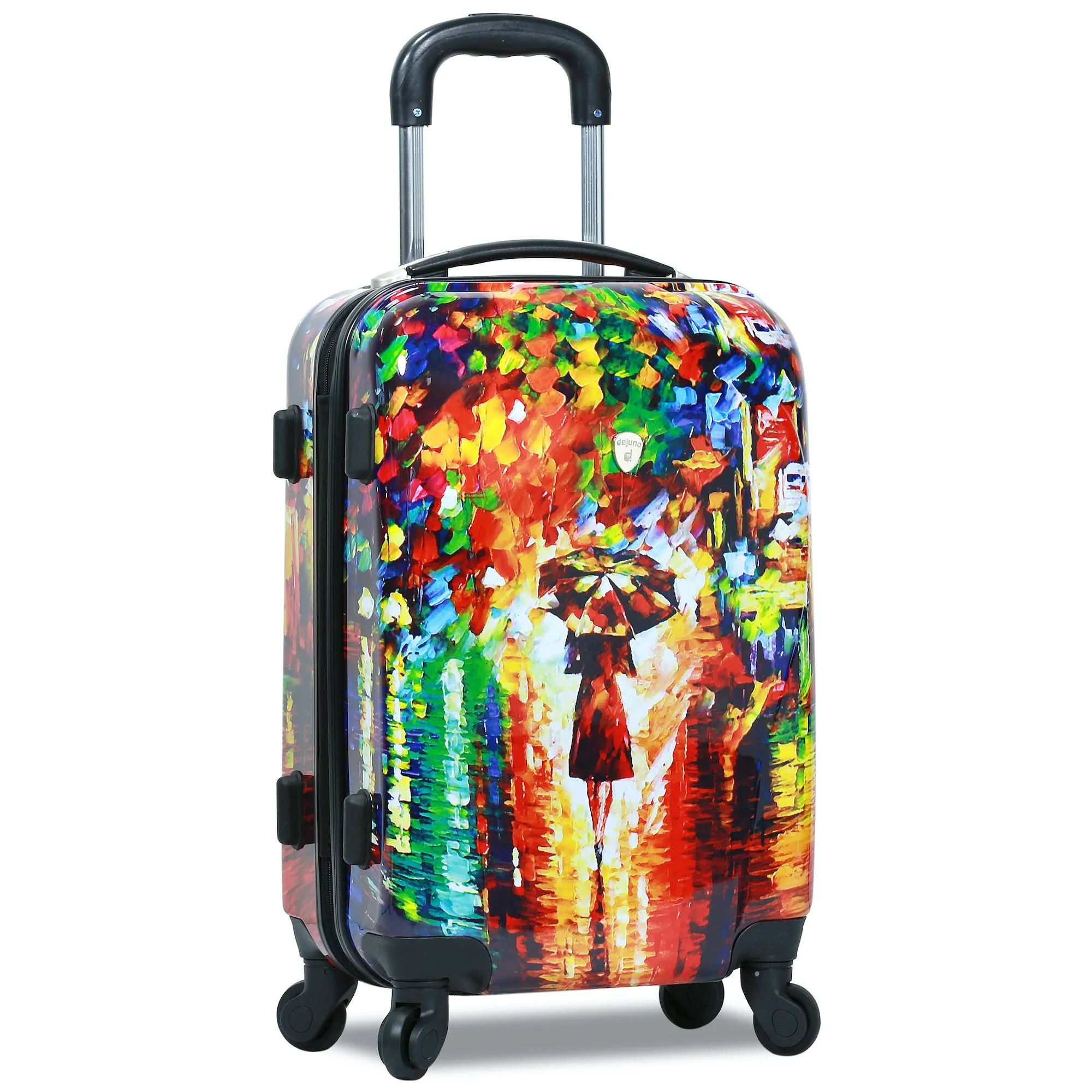 Dejuno Parisian Nights 3 Piece Hardside Spinner Upright Luggage Set