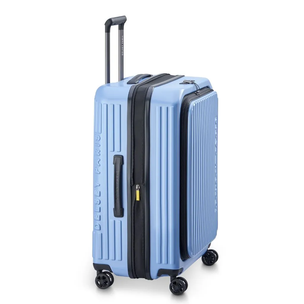 Delsey Securitime ZIP Top Opening 66cm Medium Exp Luggage - Blue