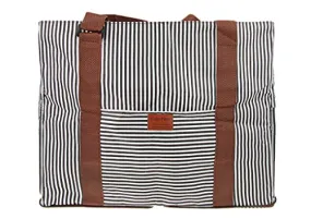 FakeFace Durable Waterproof Oxford Striped Travel Duffle Tote Carry On Duffel Bag for Women Men