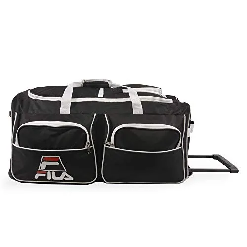 Fila 30" 8-Pocket Rolling Duffel, Black One Size