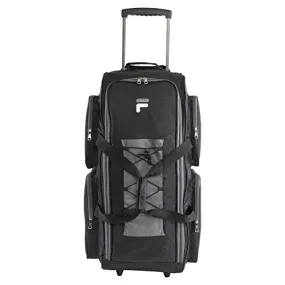 Fila 32" Large Lightweight Rolling Duffel Bag, Black, One Size