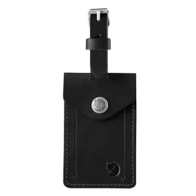 Fjallraven Leather Luggage Tag Black