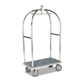 Forbes Industries 2519-DT 43" Birdcage® Luggage Cart Tubular Superstructure Satin Diamond Textured