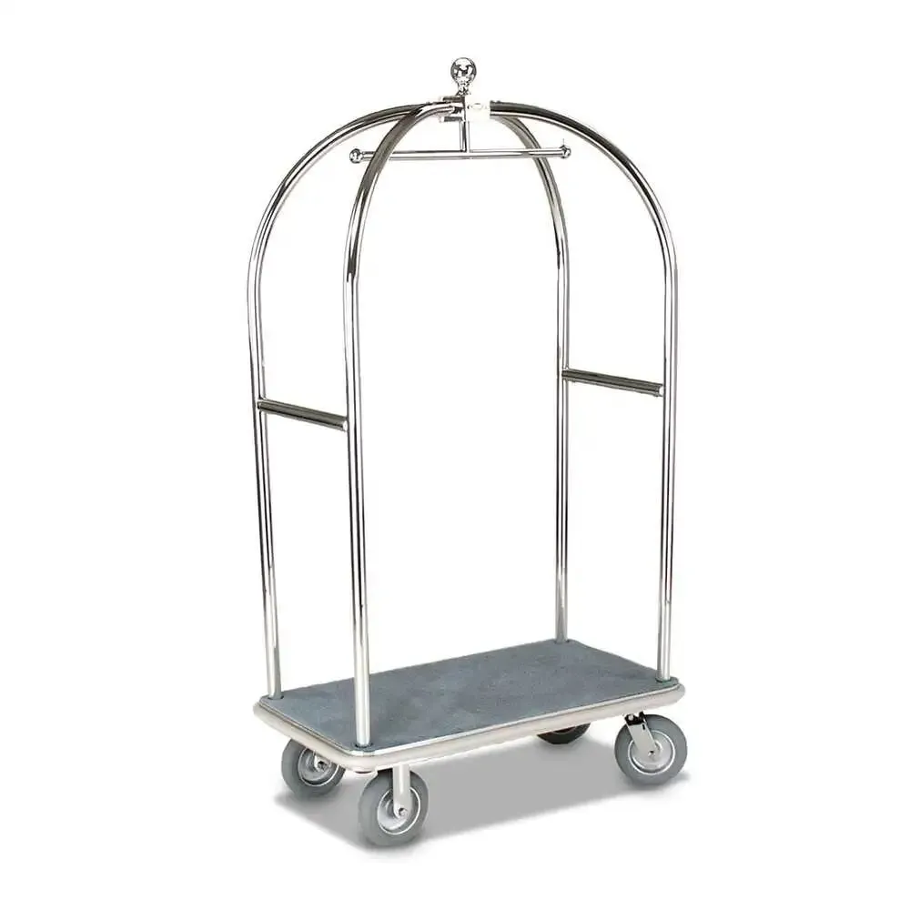 Forbes Industries 2519-DT 43" Birdcage® Luggage Cart Tubular Superstructure Satin Diamond Textured