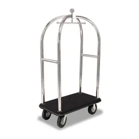 Forbes Industries 2521 43" Birdcage® Luggage Cart polished Stainless Steel Tubular Superstructure
