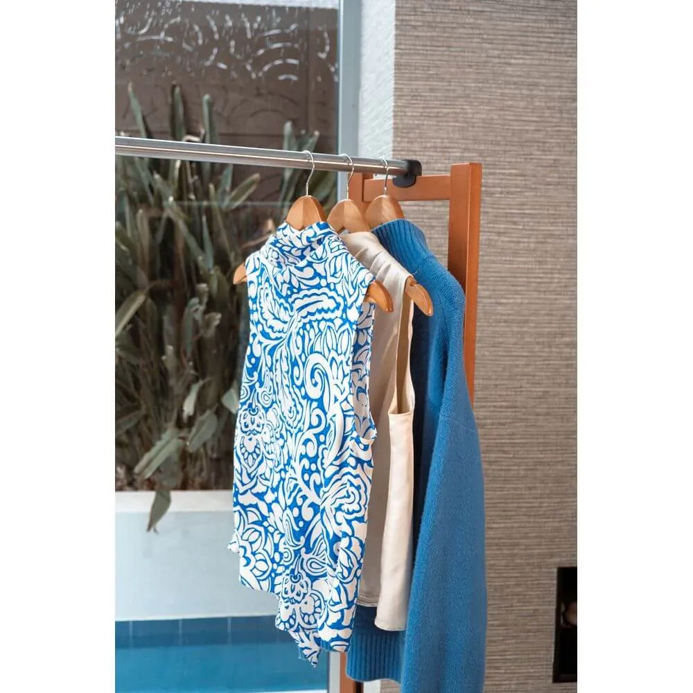 Giulius Garment Rack Cherry Wood