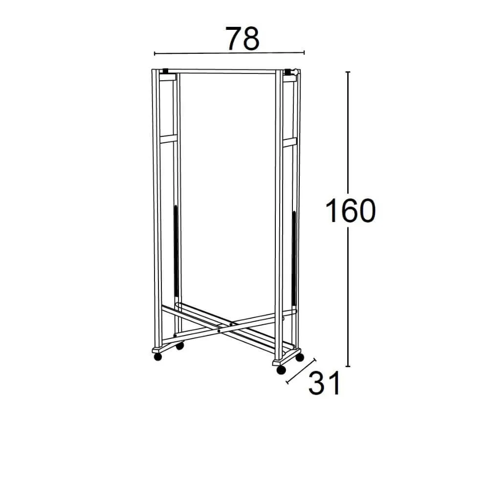 Giulius Garment Rack Cherry Wood
