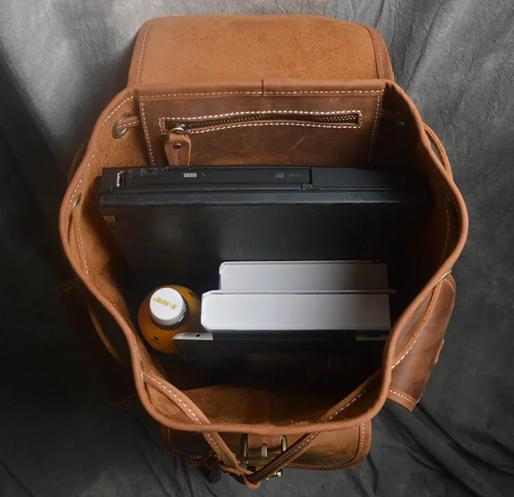 Handmade Leather Backpack College Backpack School Backpack