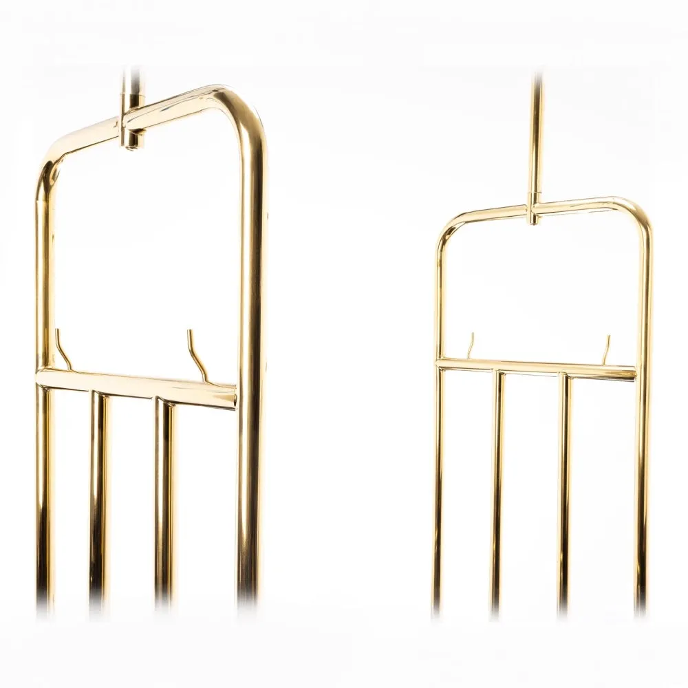 Hospitality 1 Source BCF107TG Contemporary Bellman's Cart — Titanium Gold - 8" semi-pneumatic wheels