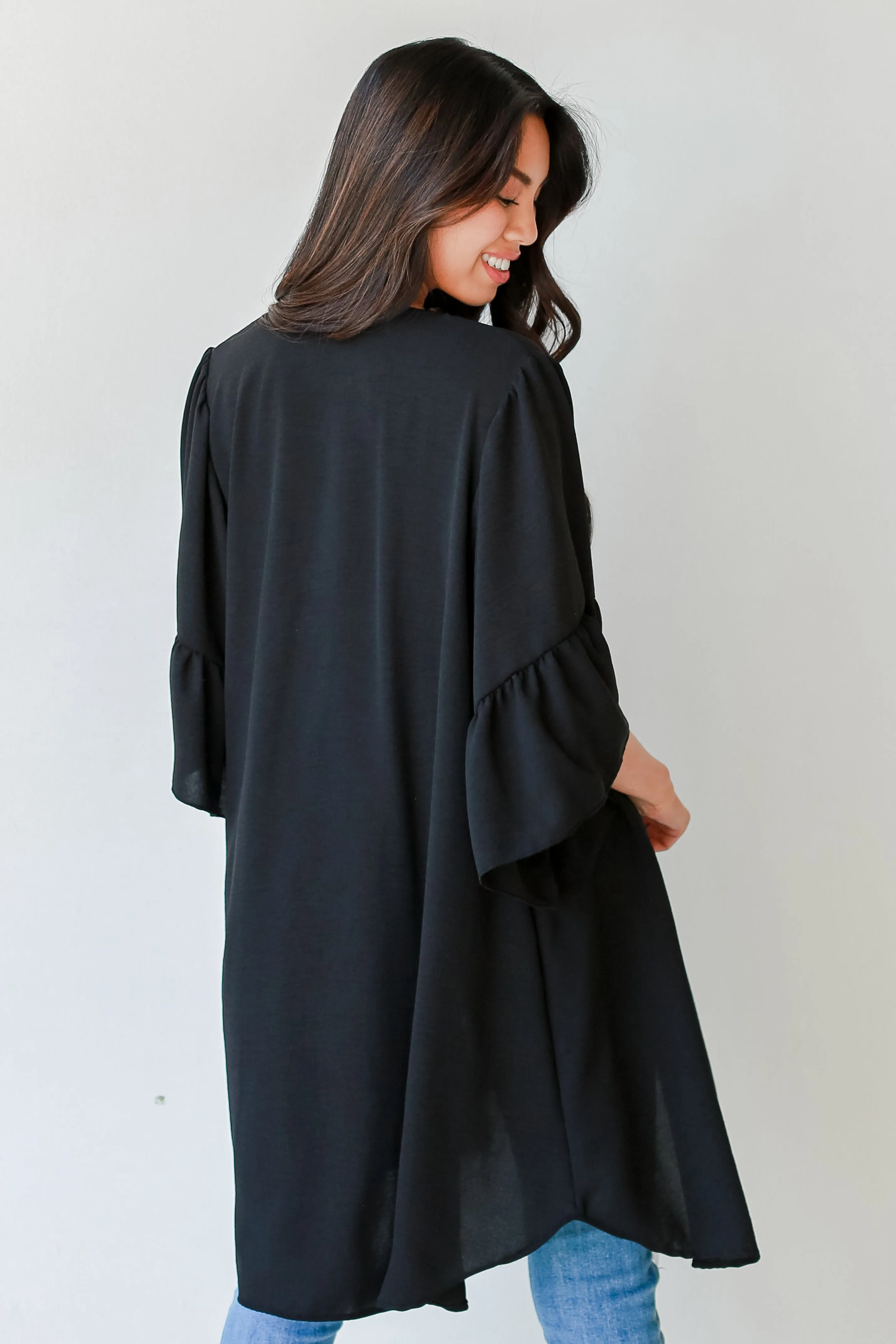 Keep Your Promises Ruffle Kimono