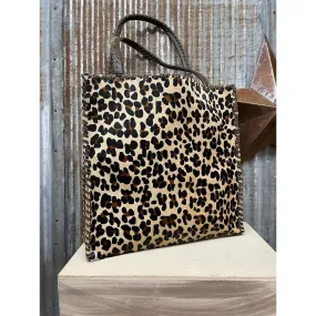 KurtMen Leopard Tall Box Tote