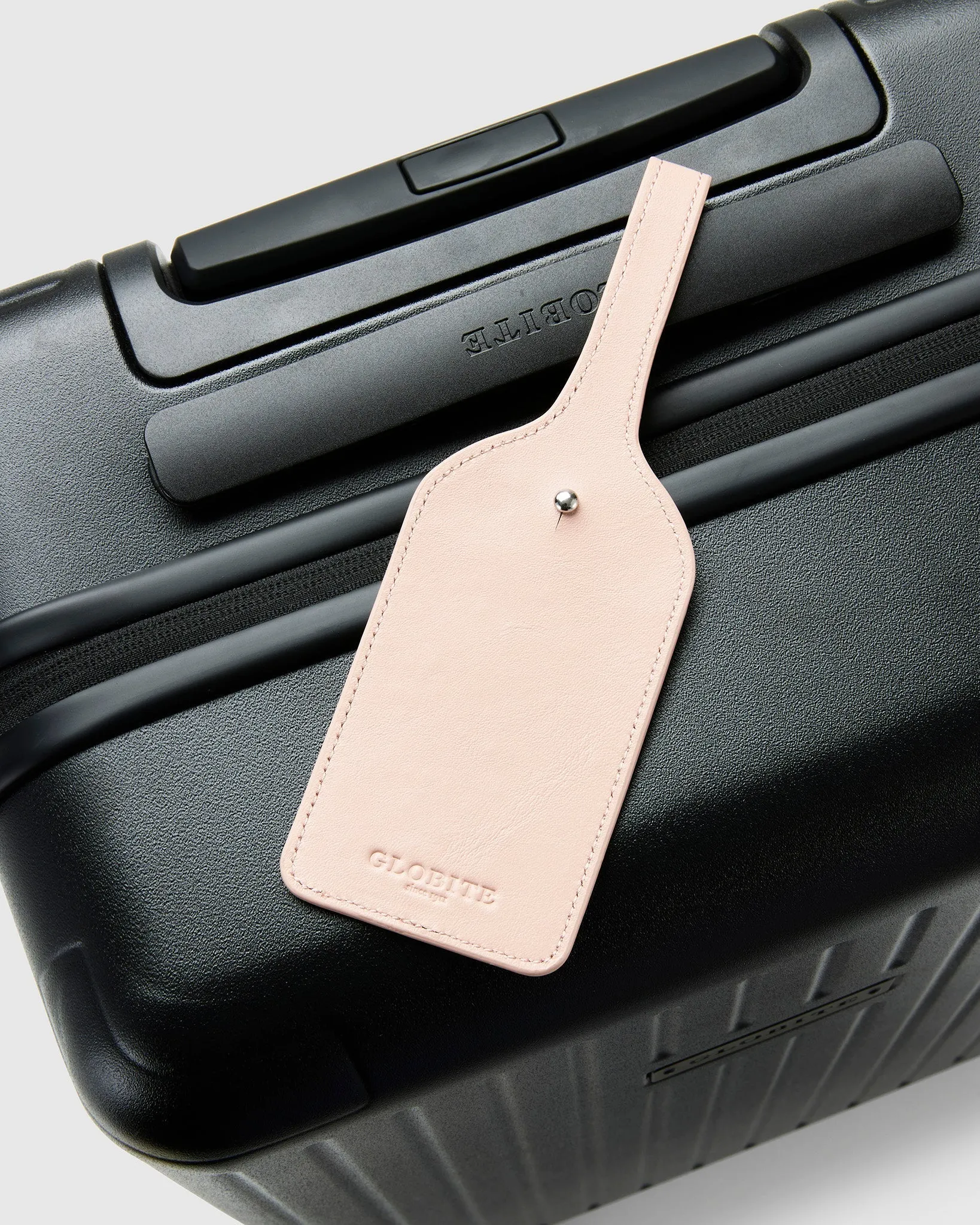 Leather Luggage Tag - Brush Pink