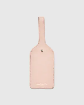 Leather Luggage Tag - Brush Pink