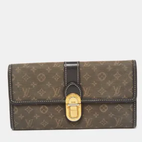 Louis Vuitton Brown Monogram Idylle Canvas And Leather Sarah Wallet