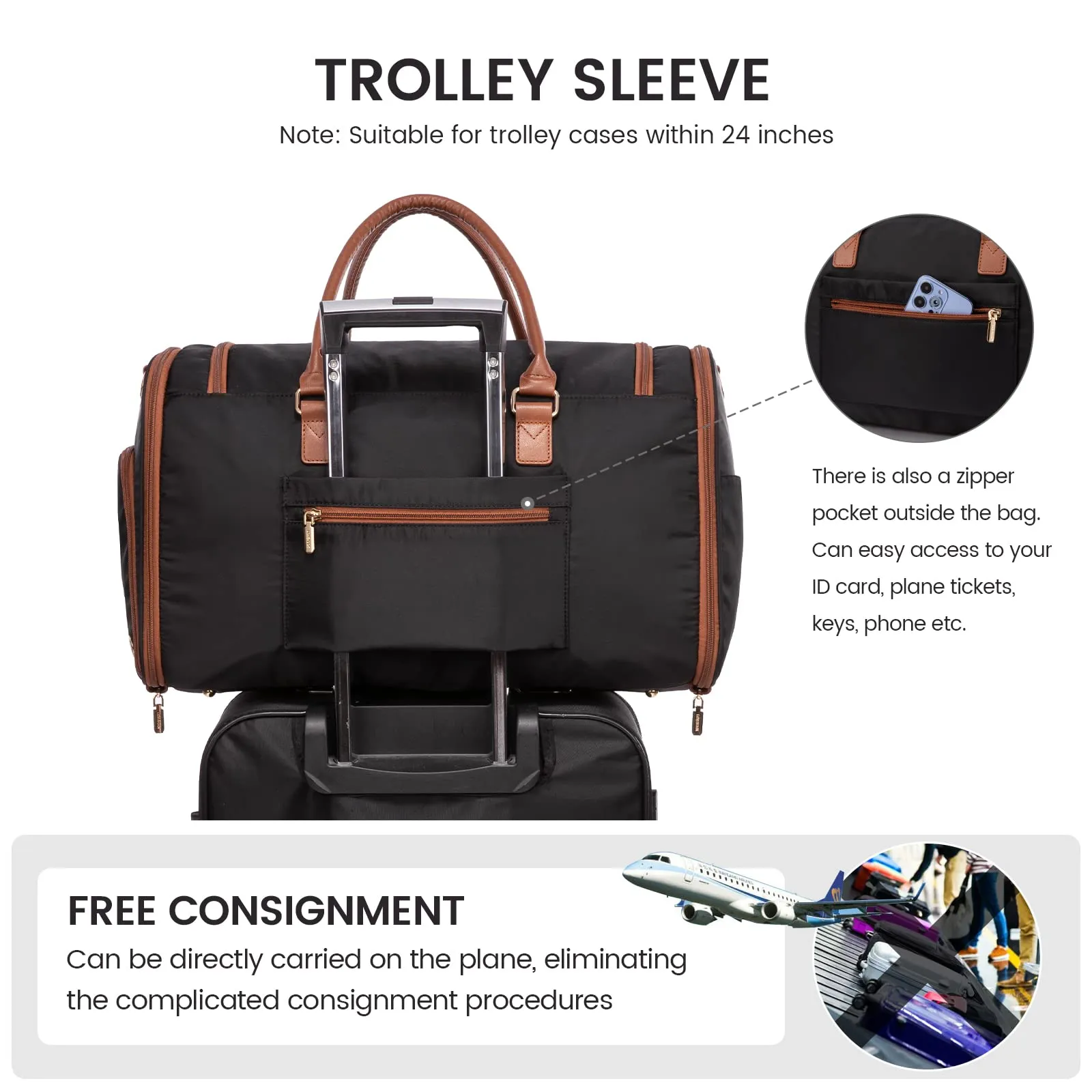 LOVEVOOK Expandable Duffle Bag with Shoe Compartment