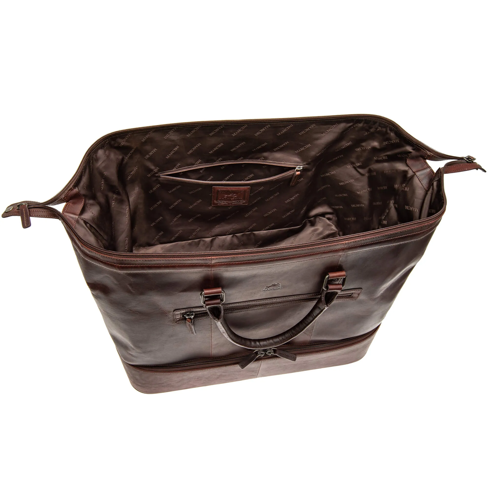 Mancini Buffalo Double Compartment Duffle bag