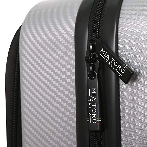 Mia Toro Italy Reggia Hard Side Spinner Luggage 3 Piece Set, Blue, One Size