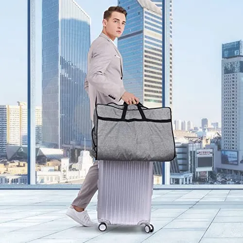 MISSLO 43" Heavy Duty Hanging Garment Bags for Travel Suit Bag for Men Waterproof Oxford Fabric Suit Cover for Traveling Monogrammed Closet Clothes Storage