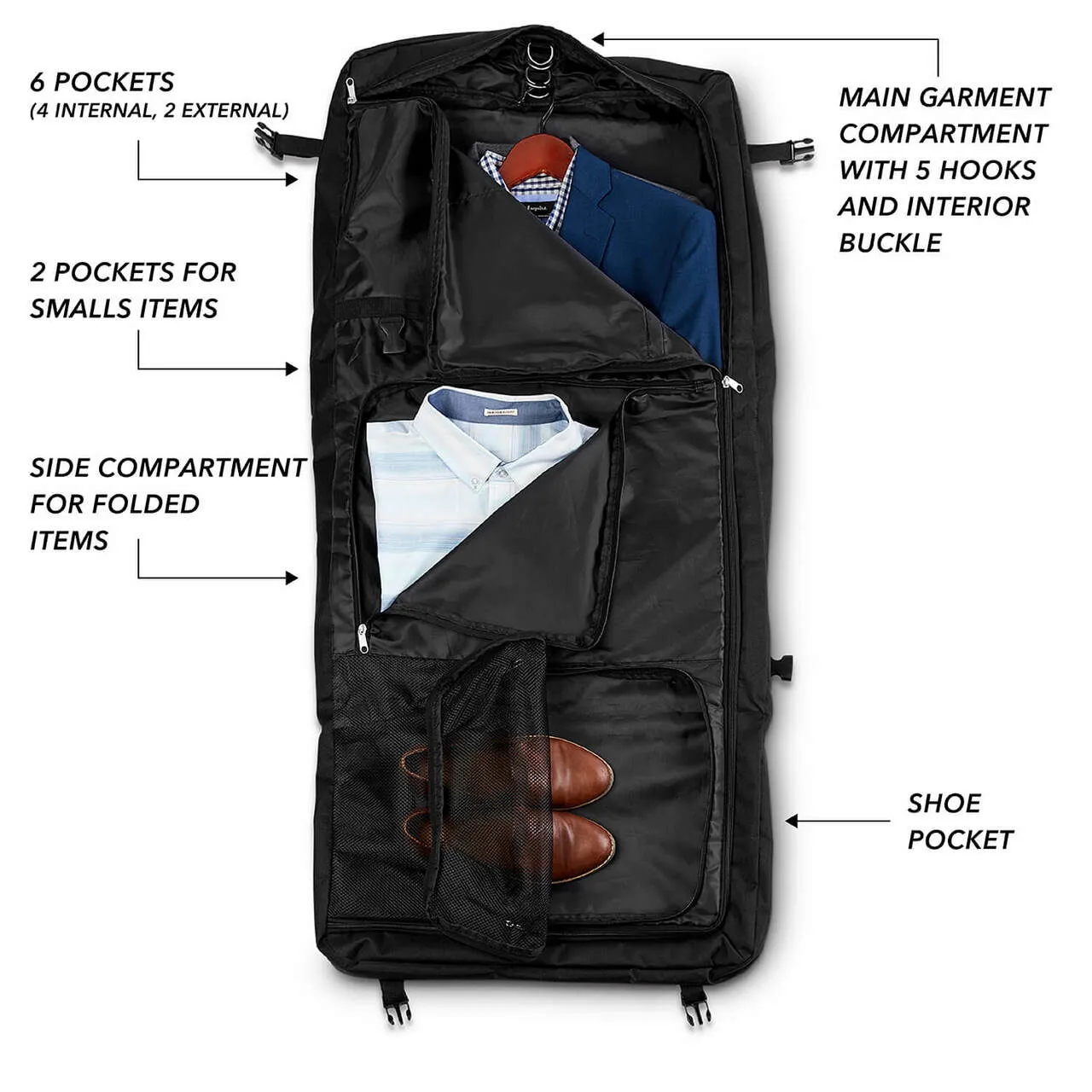 Oklahoma Sooners 18" Carry On Garment Bag