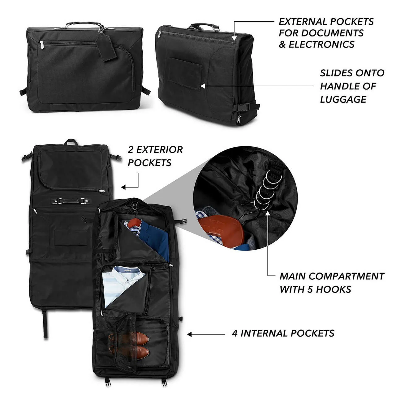 Oklahoma Sooners 18" Carry On Garment Bag