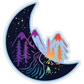Outdoor Adventure Moon Sticker - Wholesale
