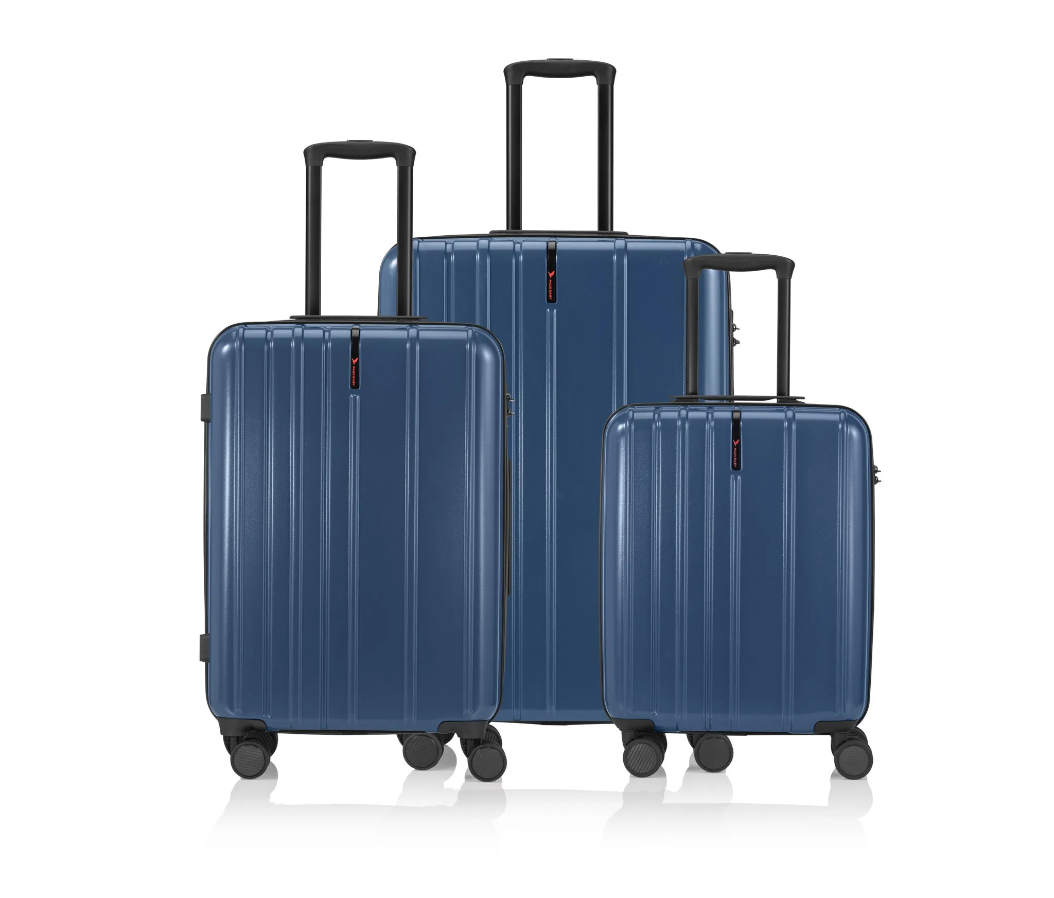 Pack Easy - (Size S) 44L Jolly Cabin Trolley Shell Suitcase with TSA Combination Lock (8902NA) - Navy