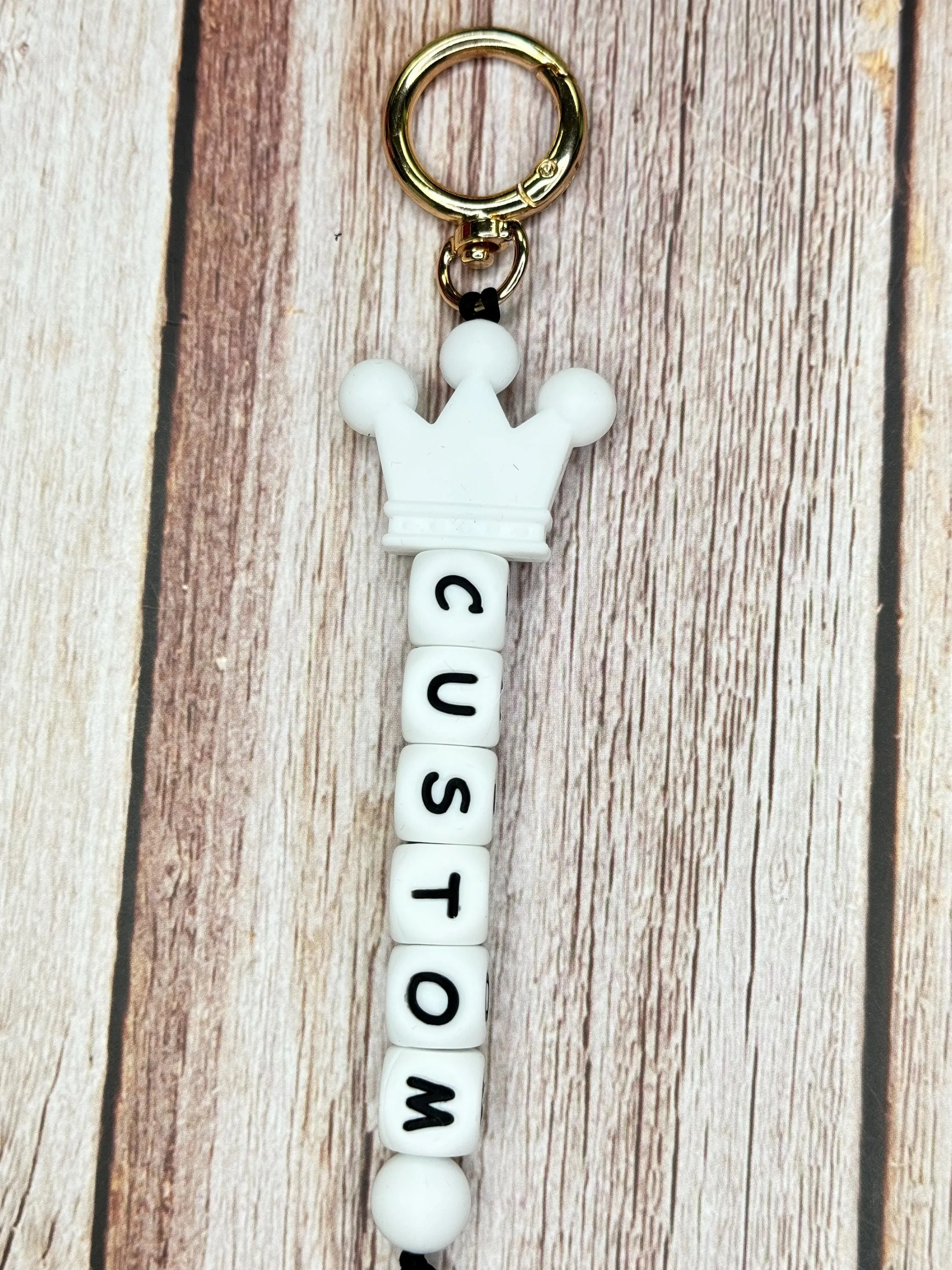 Personalized Crown Keychain or Backpack Clip – Fit for Royalty!