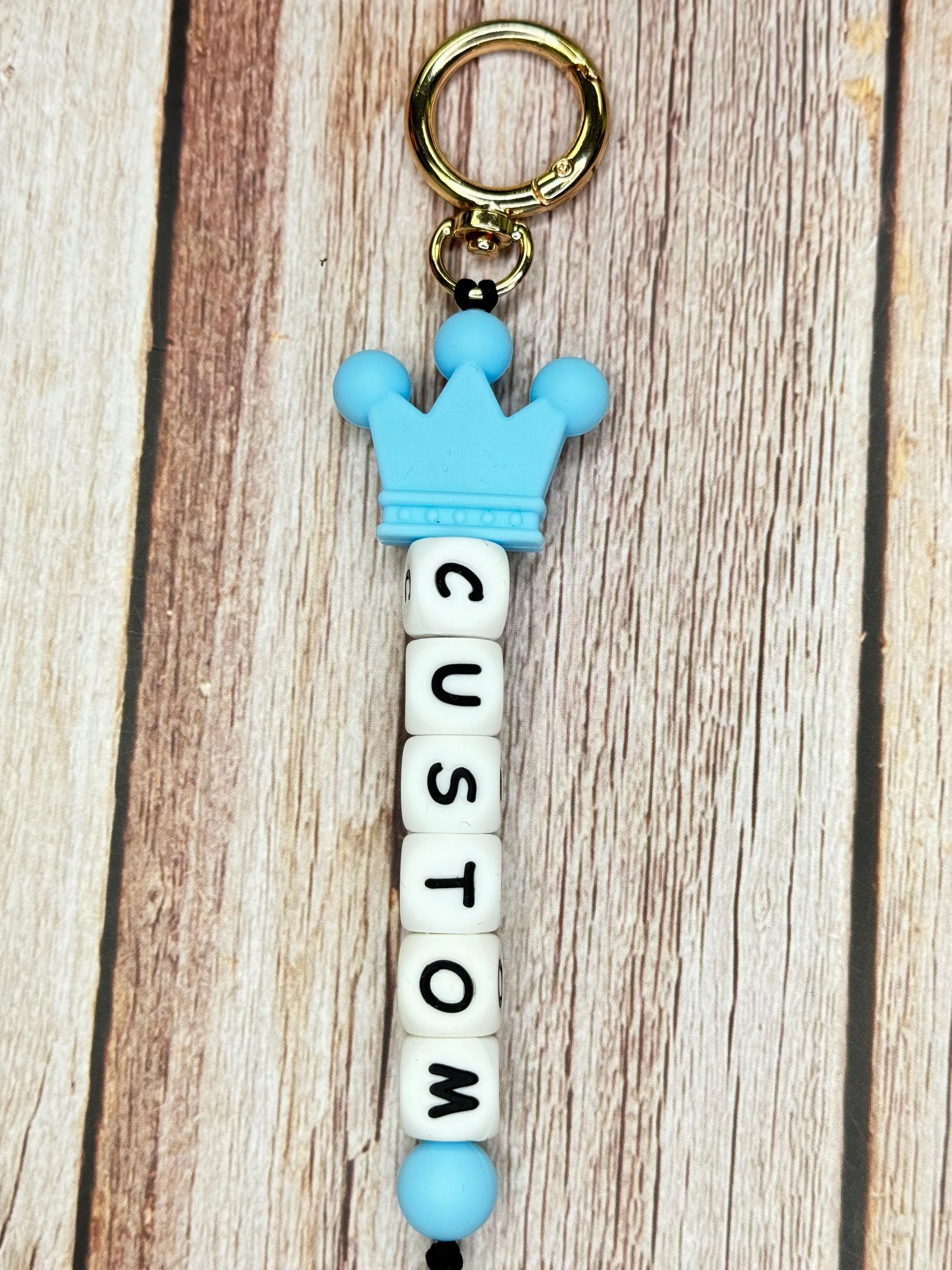 Personalized Crown Keychain or Backpack Clip – Fit for Royalty!