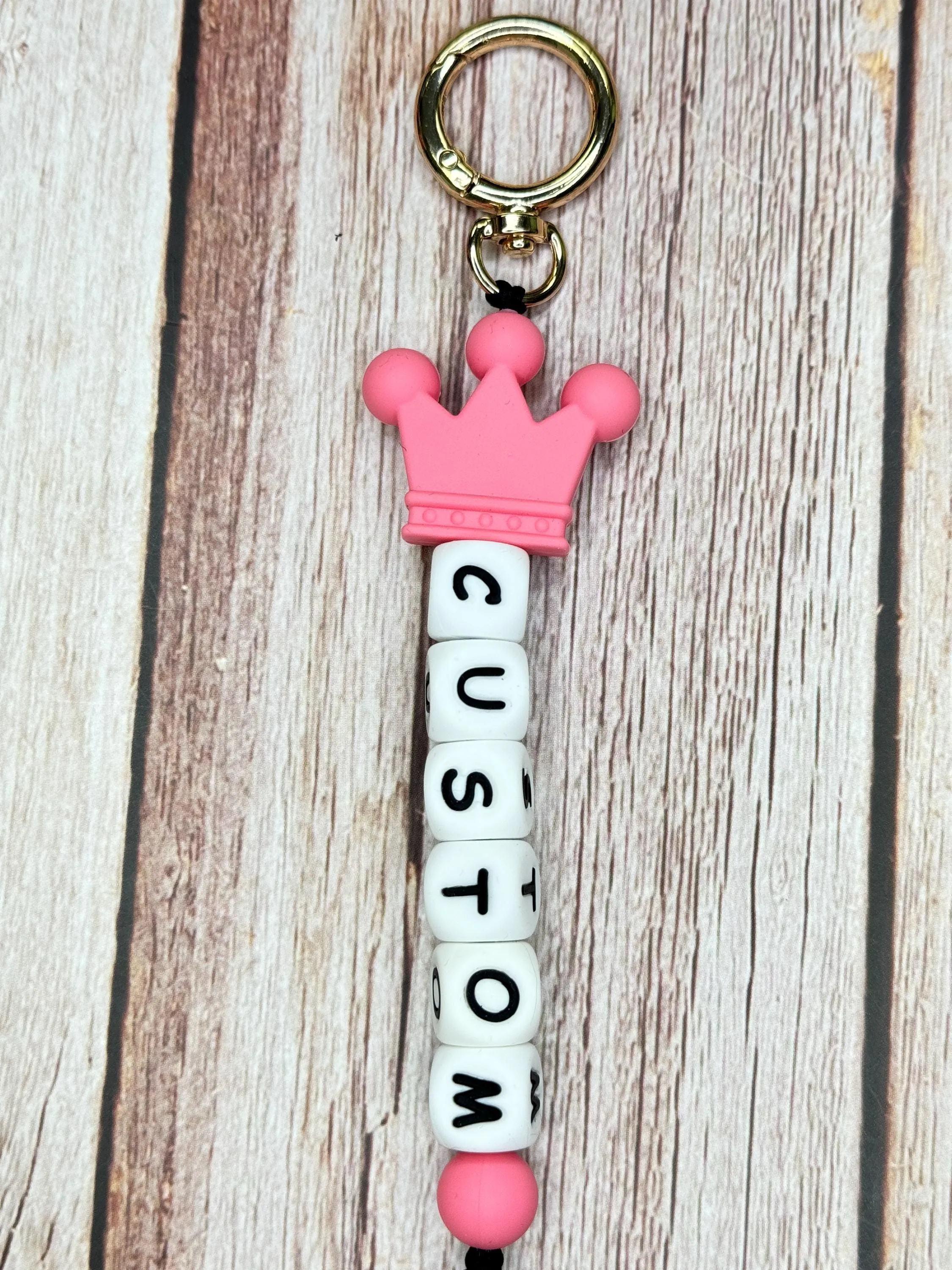 Personalized Crown Keychain or Backpack Clip – Fit for Royalty!