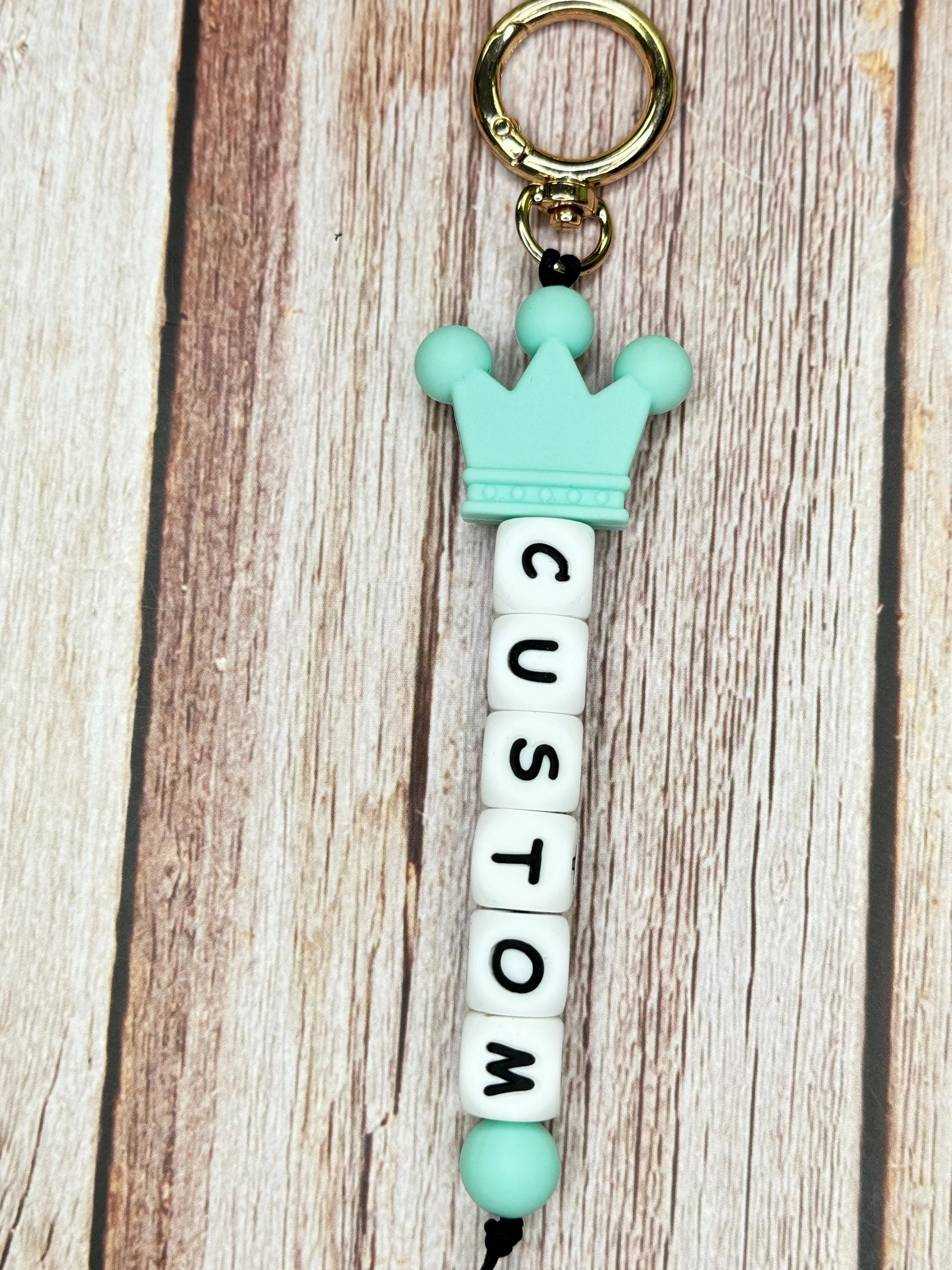 Personalized Crown Keychain or Backpack Clip – Fit for Royalty!