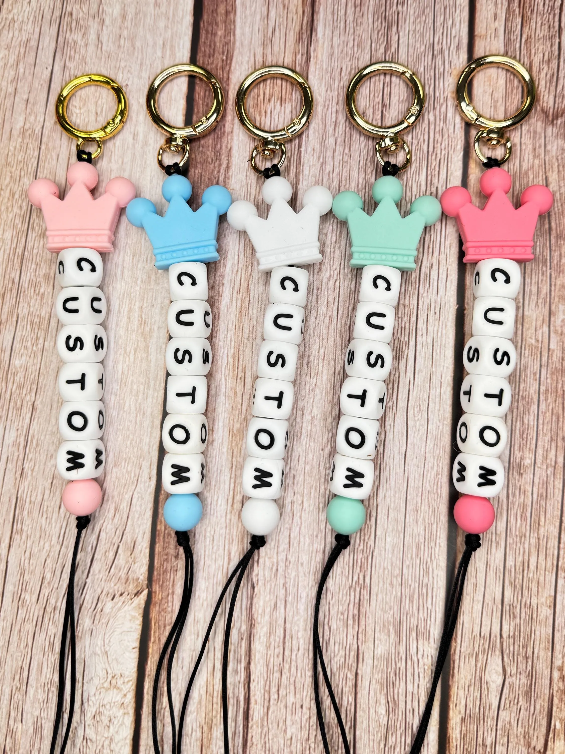 Personalized Crown Keychain or Backpack Clip – Fit for Royalty!