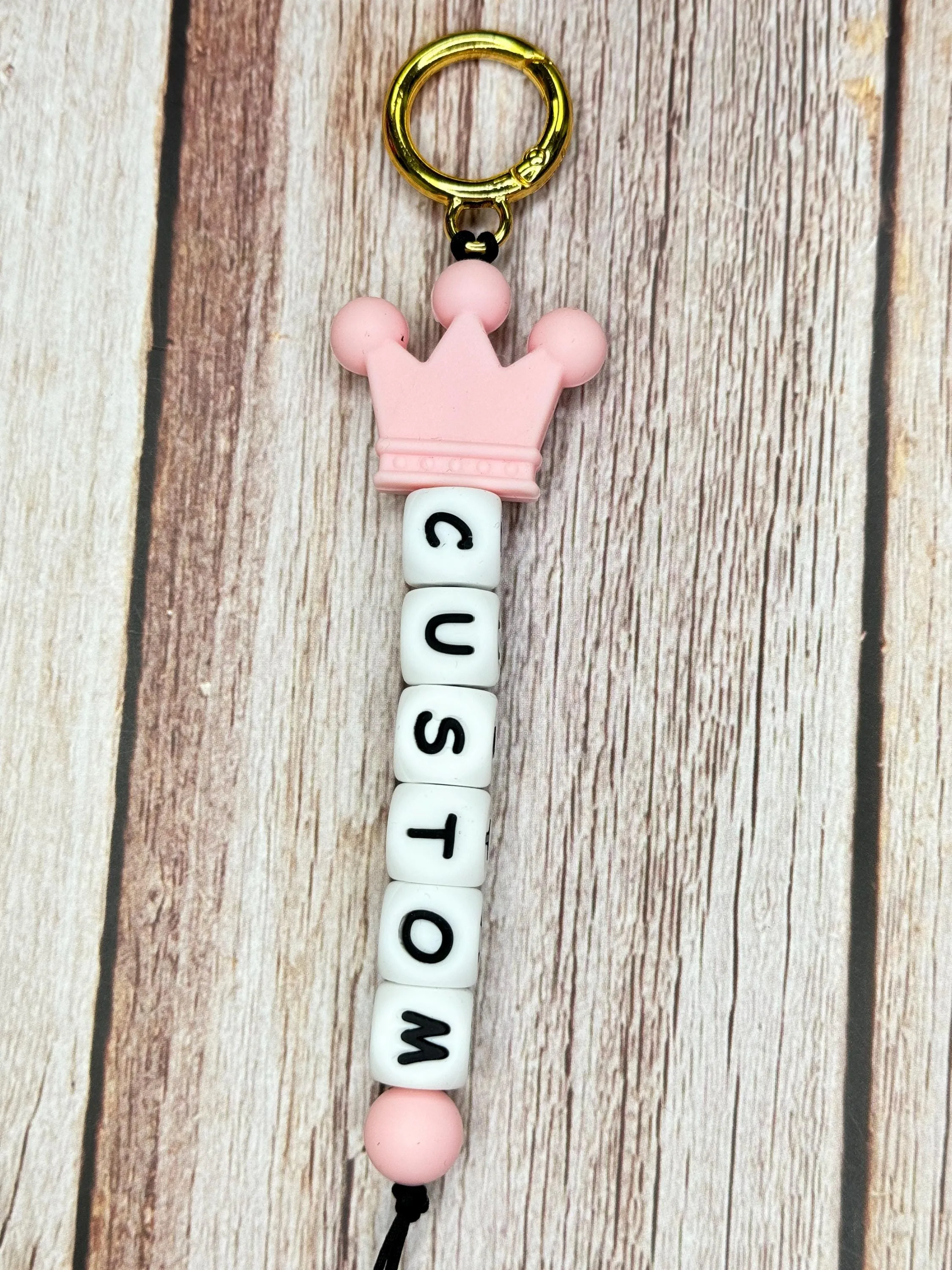Personalized Crown Keychain or Backpack Clip – Fit for Royalty!