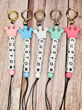 Personalized Crown Keychain or Backpack Clip – Fit for Royalty!