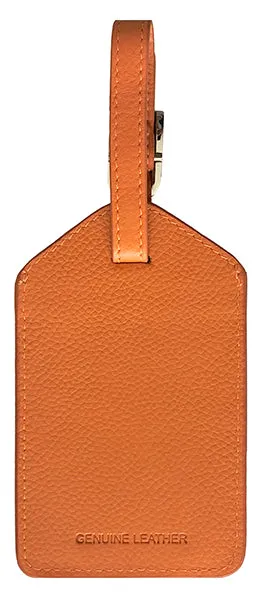 Personalized Monogrammed Leather Luggage Tags - 3 Pack