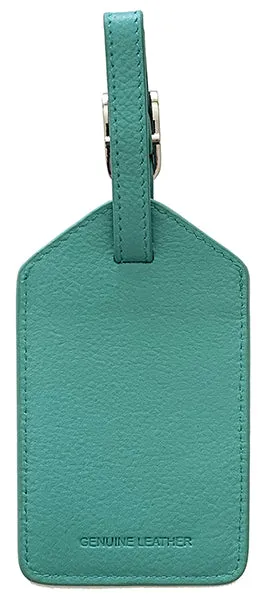 Personalized Monogrammed Leather Luggage Tags - 3 Pack
