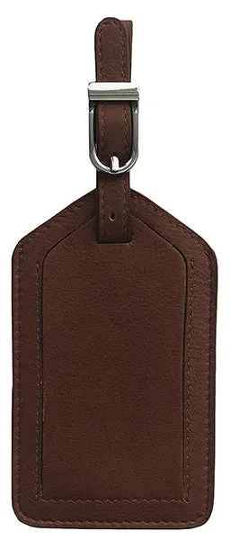 Personalized Monogrammed Leather Luggage Tags - 3 Pack